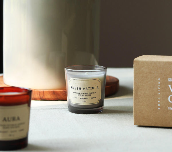 GLASS CANDLE - FRESH VETIVER