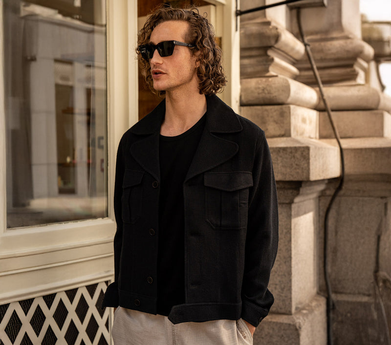 WAFFLE WEAVE JACKET