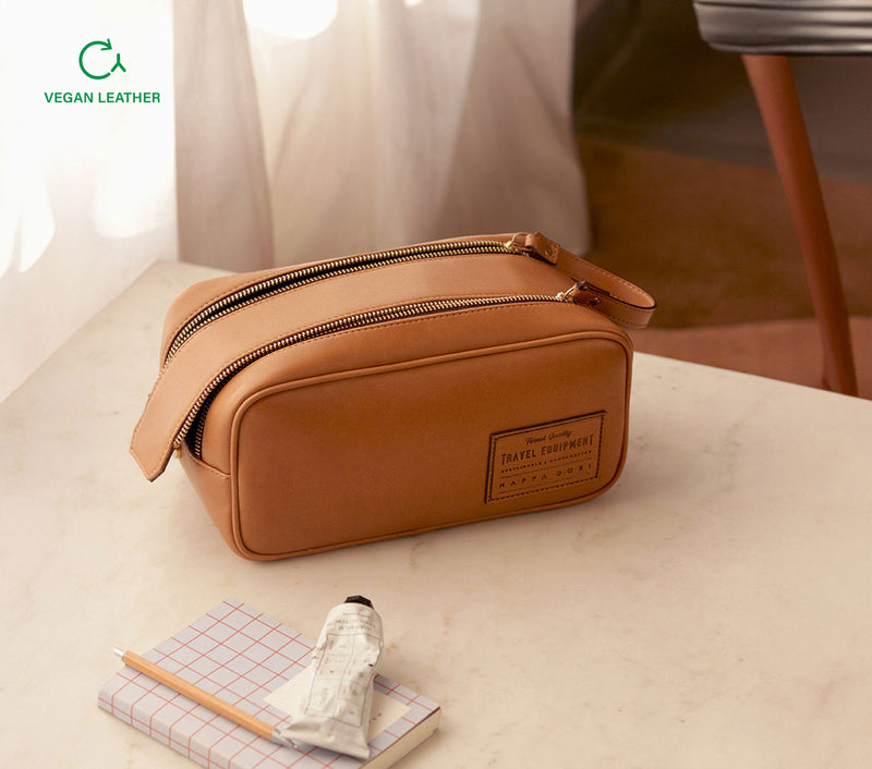 MARLOW DOPP KIT - APPLE LEATHER