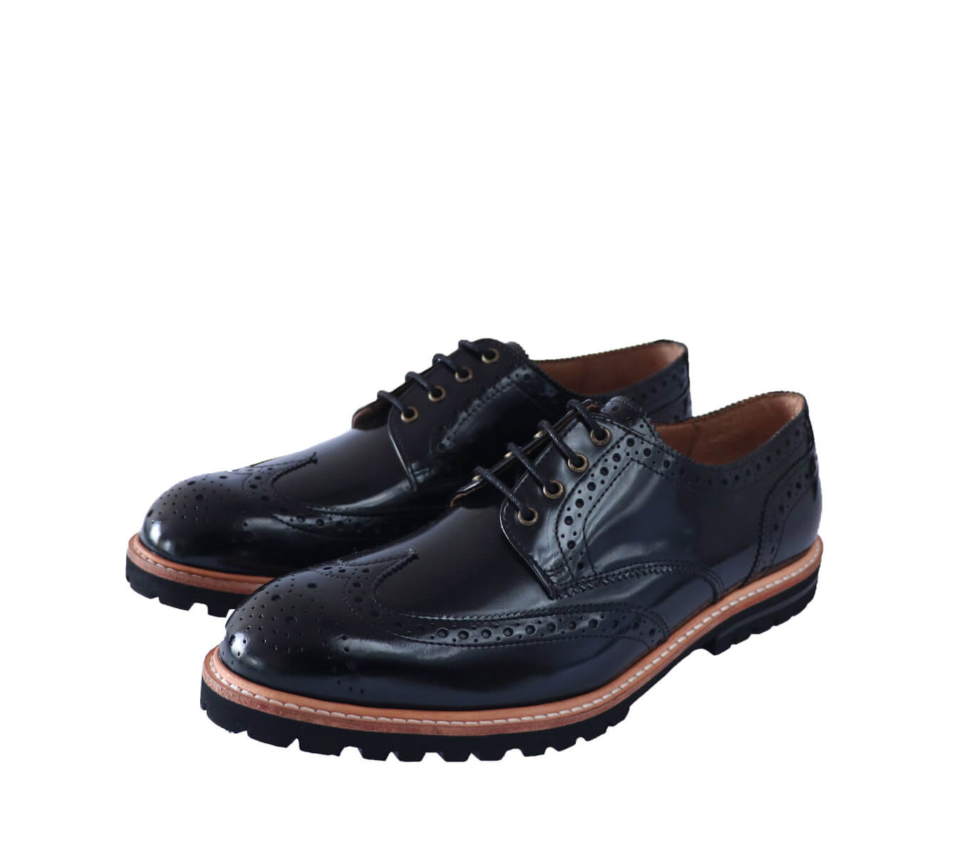 Two tone brogue sales shoes